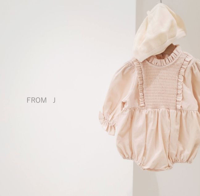 FROM J - Korean Children Fashion - #Kfashion4kids - Frill Smocked Bodysuit - 3