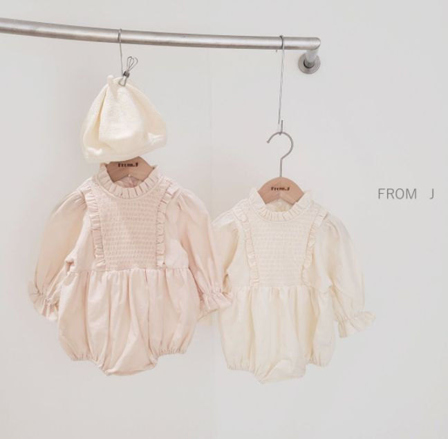 FROM J - Korean Children Fashion - #Kfashion4kids - Frill Smocked Bodysuit - 6