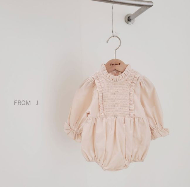 FROM J - Korean Children Fashion - #Kfashion4kids - Frill Smocked Bodysuit - 7