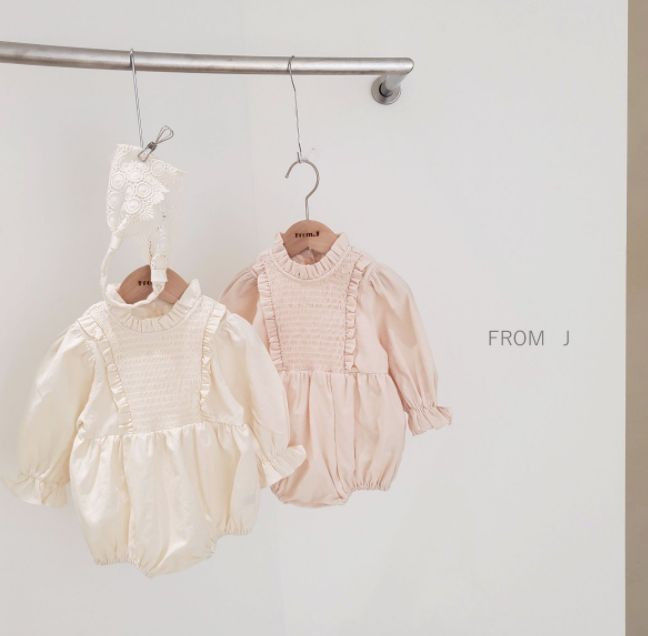 FROM J - Korean Children Fashion - #Kfashion4kids - Frill Smocked Bodysuit - 9