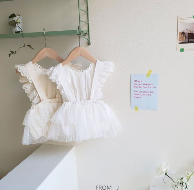 FROM J - Korean Children Fashion - #Kfashion4kids - Cancan Lace Suspender Bodysuit - 10