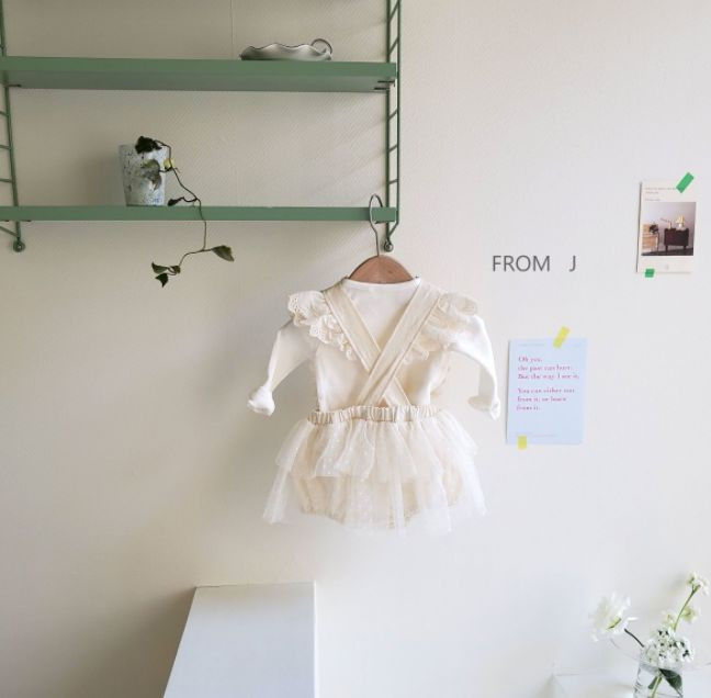 FROM J - Korean Children Fashion - #Kfashion4kids - Cancan Lace Suspender Bodysuit - 12