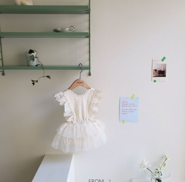 FROM J - Korean Children Fashion - #Kfashion4kids - Cancan Lace Suspender Bodysuit - 2