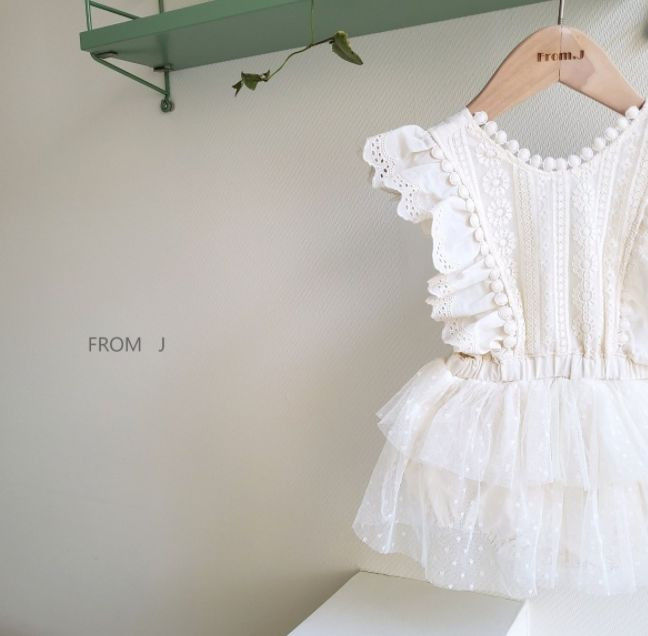 FROM J - Korean Children Fashion - #Kfashion4kids - Cancan Lace Suspender Bodysuit - 4