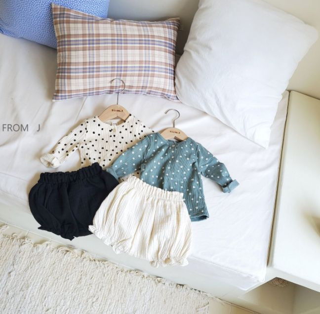 FROM J - Korean Children Fashion - #Kfashion4kids - Dots Top Bloomer Set - 11