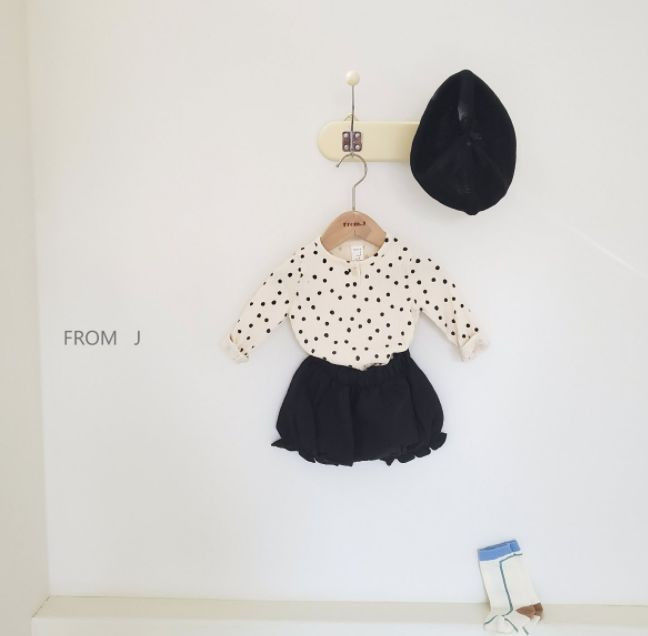 FROM J - Korean Children Fashion - #Kfashion4kids - Dots Top Bloomer Set - 4