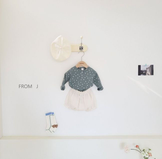 FROM J - Korean Children Fashion - #Kfashion4kids - Dots Top Bloomer Set - 5