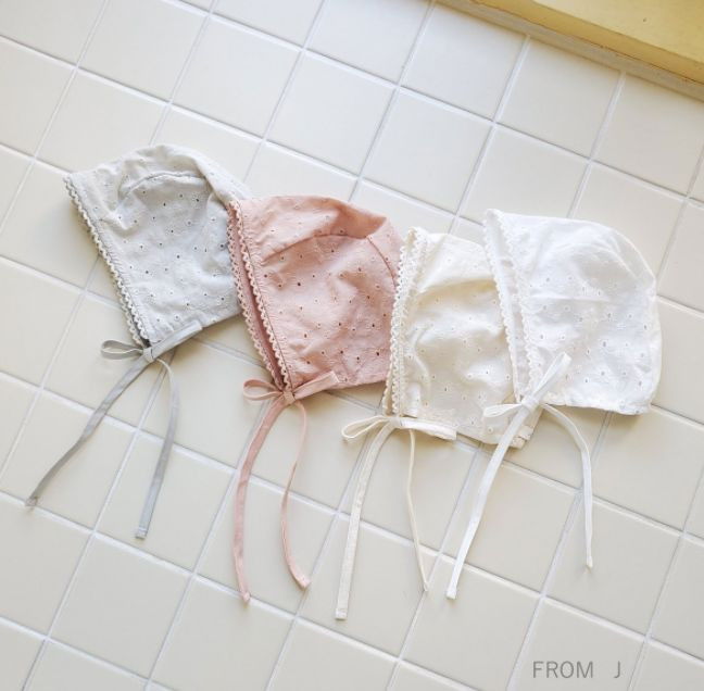 FROM J - Korean Children Fashion - #Kfashion4kids - Punching Lace Bonnet - 2
