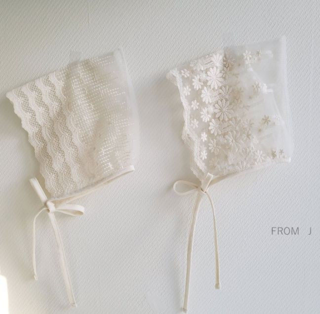 FROM J - Korean Children Fashion - #Kfashion4kids - Mesh Lace Bonnet - 5
