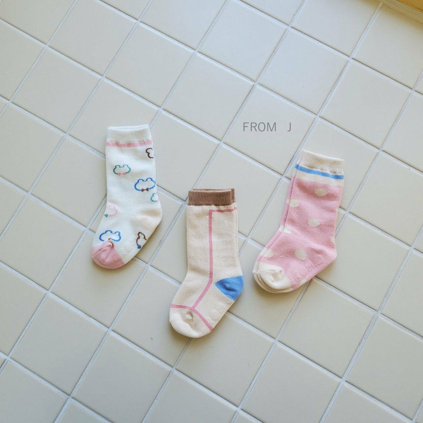 FROM J - Korean Children Fashion - #Kfashion4kids - Spring Spring Knee Socks [set of 3] - 10