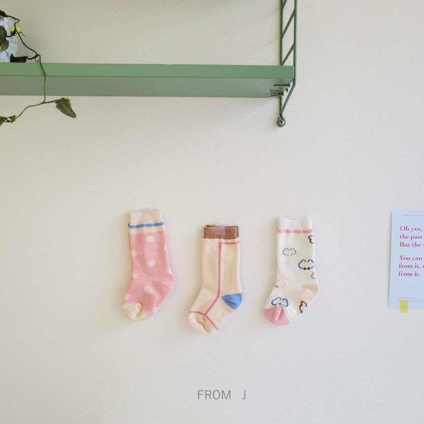 FROM J - Korean Children Fashion - #Kfashion4kids - Spring Spring Knee Socks [set of 3] - 11