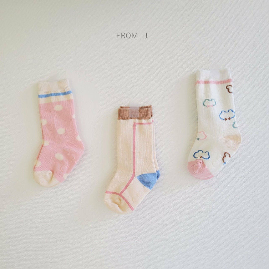 FROM J - Korean Children Fashion - #Kfashion4kids - Spring Spring Knee Socks [set of 3] - 8