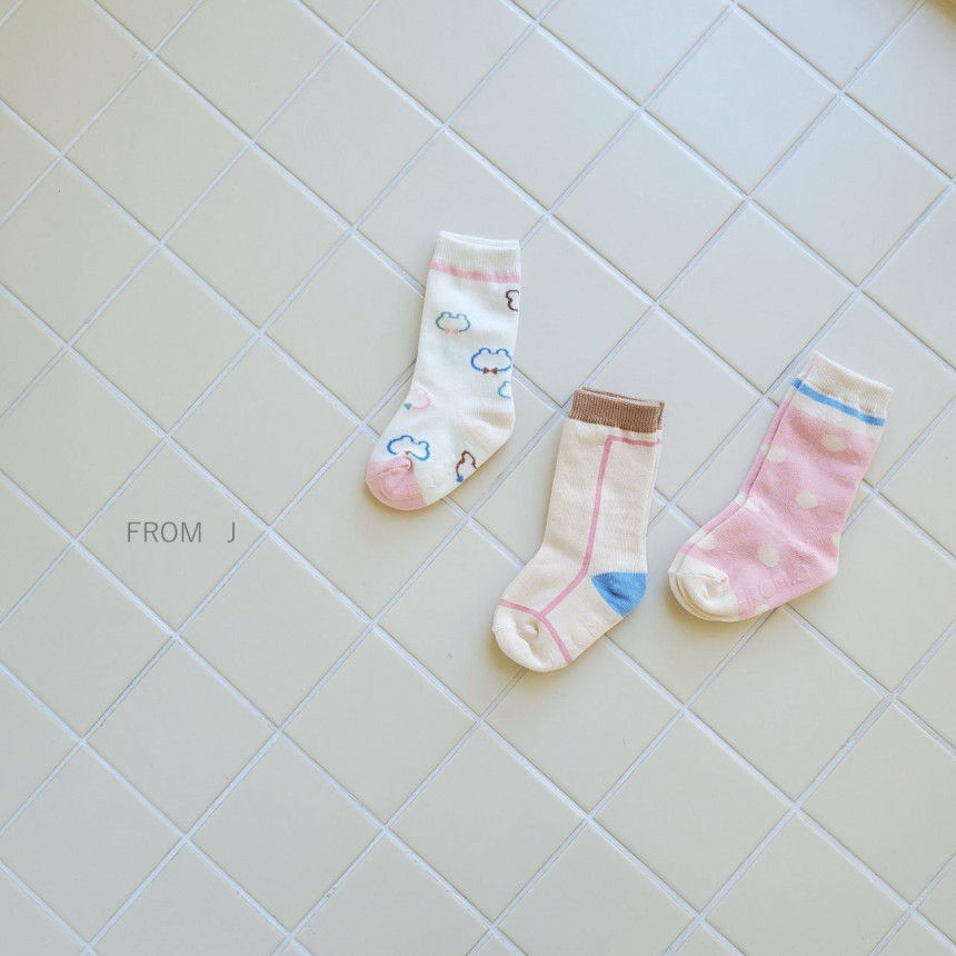FROM J - Korean Children Fashion - #Kfashion4kids - Spring Spring Knee Socks [set of 3] - 9