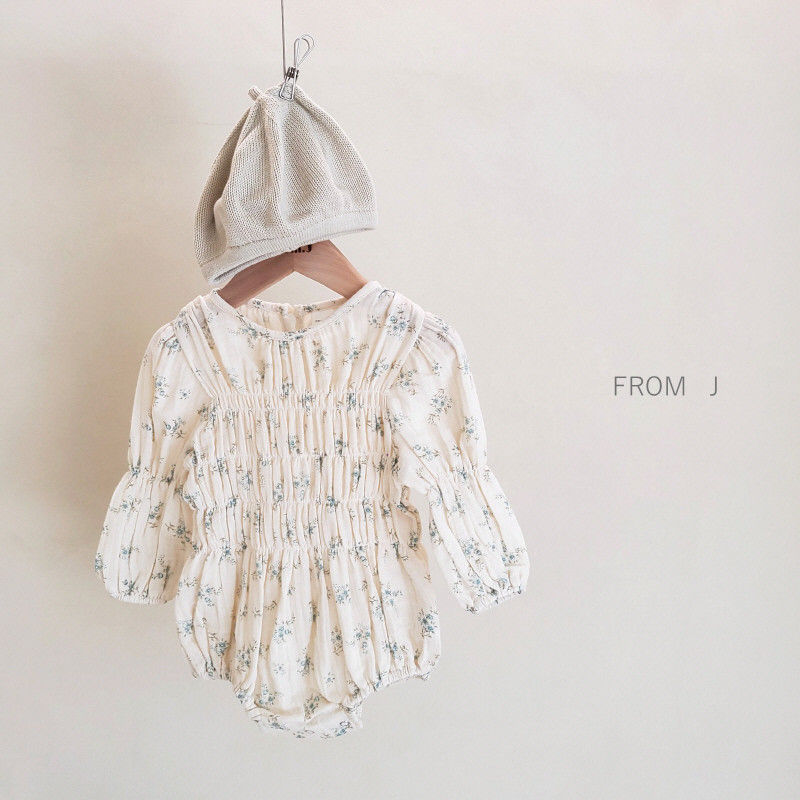FROM J - Korean Children Fashion - #Kfashion4kids - Flower Smocked Bodysuit - 11
