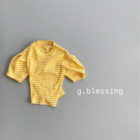 G BLESSING - Korean Children Fashion - #Kfashion4kids - Sleeve Shirring Tee