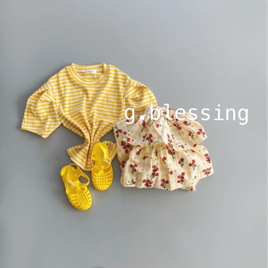 G BLESSING - Korean Children Fashion - #Kfashion4kids - Sleeve Shirring Tee - 4