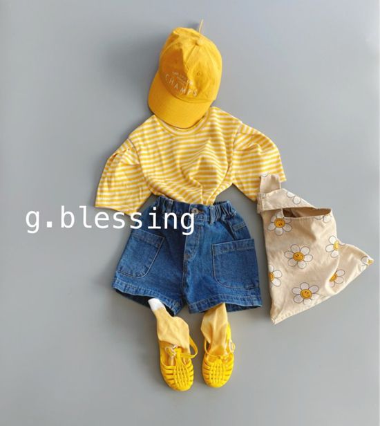 G BLESSING - Korean Children Fashion - #Kfashion4kids - Sleeve Shirring Tee - 6