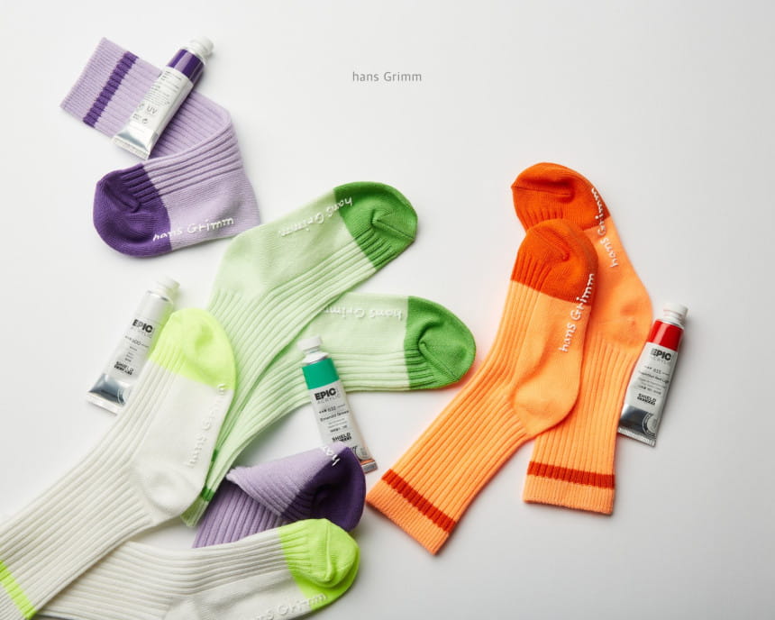 HANS GRIMM - Korean Children Fashion - #Kfashion4kids - Neon Socks [Set of 4] - 6