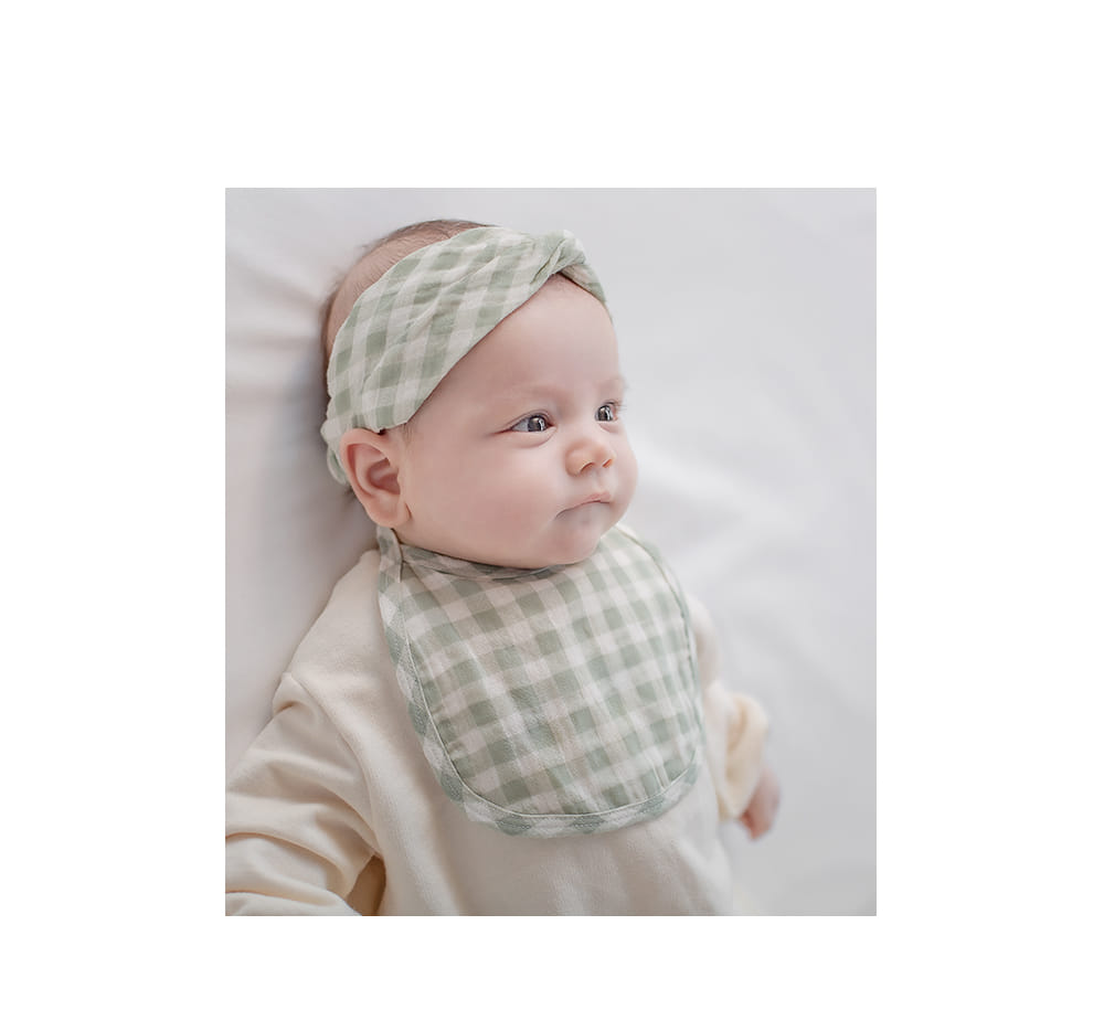HAPPY PRINCE - Korean Children Fashion - #Kfashion4kids - Bongbong Bib Hairband Set - 2