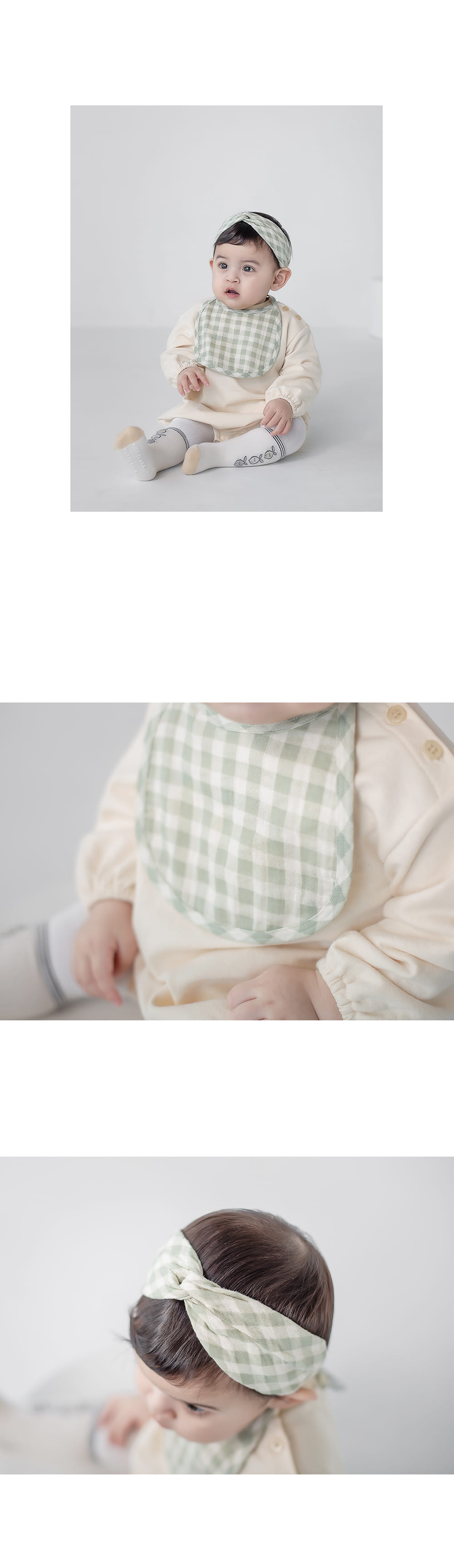 HAPPY PRINCE - Korean Children Fashion - #Kfashion4kids - Bongbong Bib Hairband Set - 6