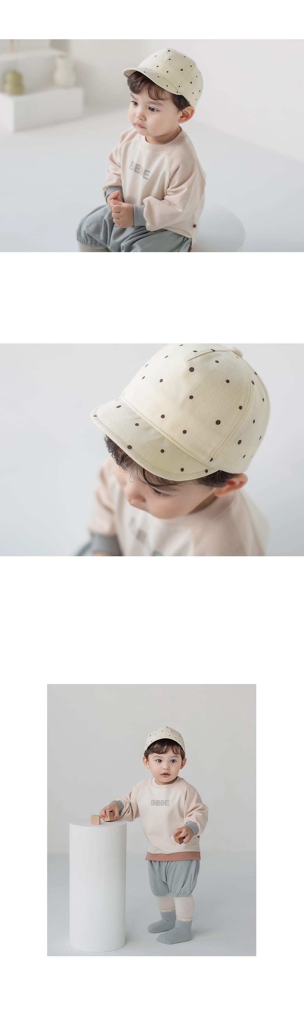 HAPPY PRINCE - Korean Children Fashion - #Kfashion4kids - Dots Bebe Baby Cap - 4