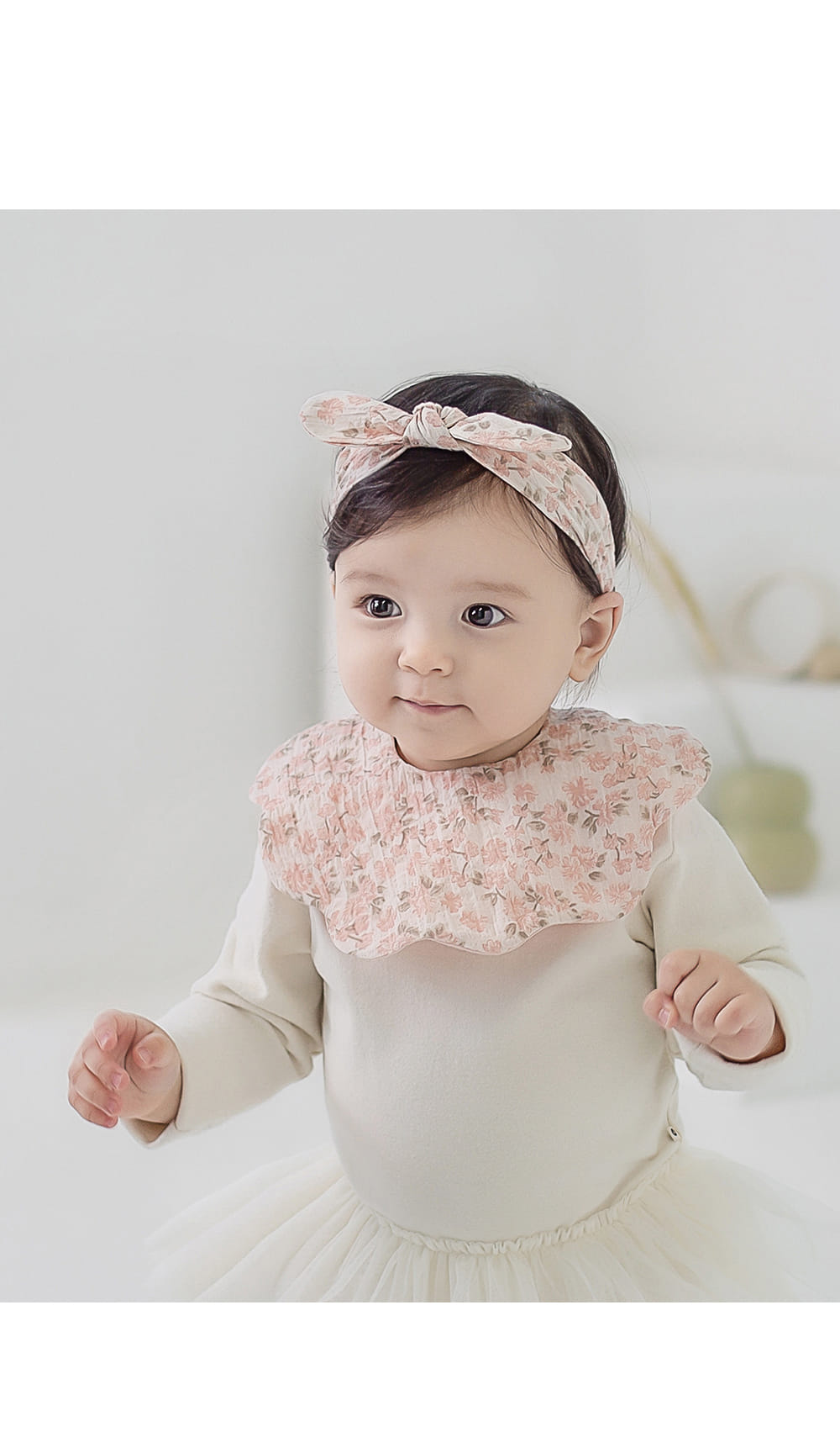 HAPPY PRINCE - Korean Children Fashion - #Kfashion4kids - Nancy Baby Bib Hairband Set
