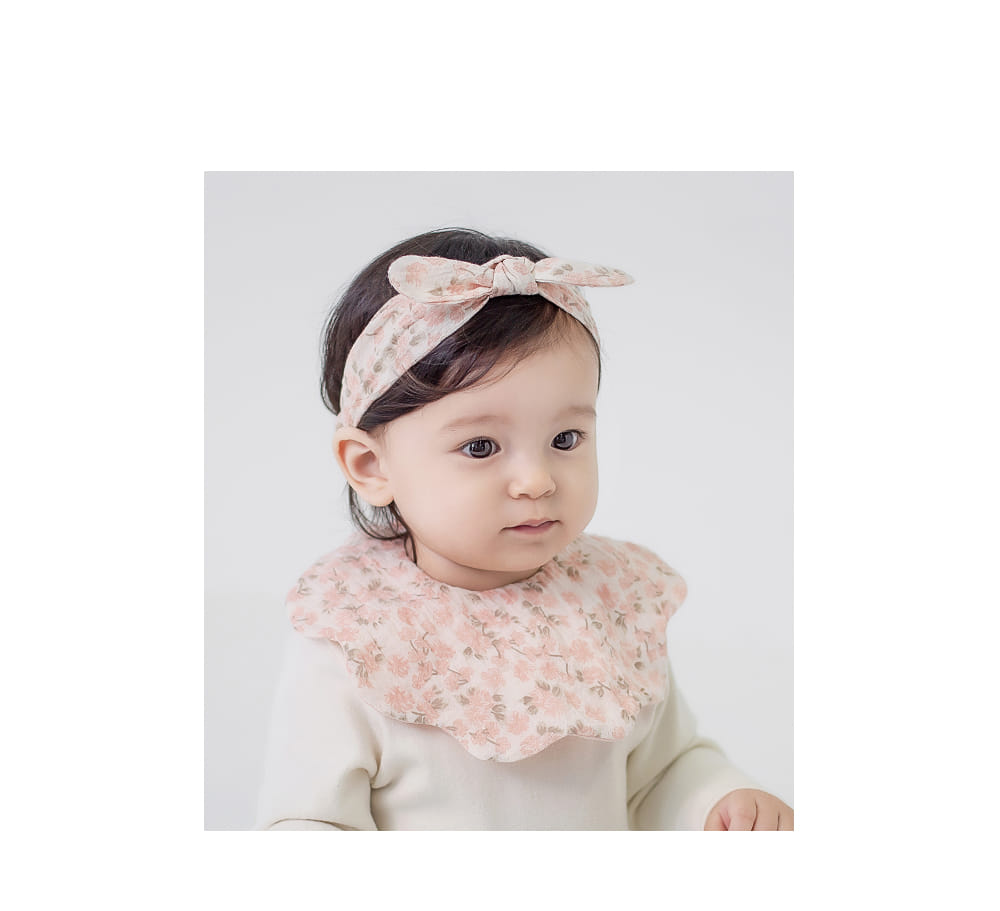 HAPPY PRINCE - Korean Children Fashion - #Kfashion4kids - Nancy Baby Bib Hairband Set - 2
