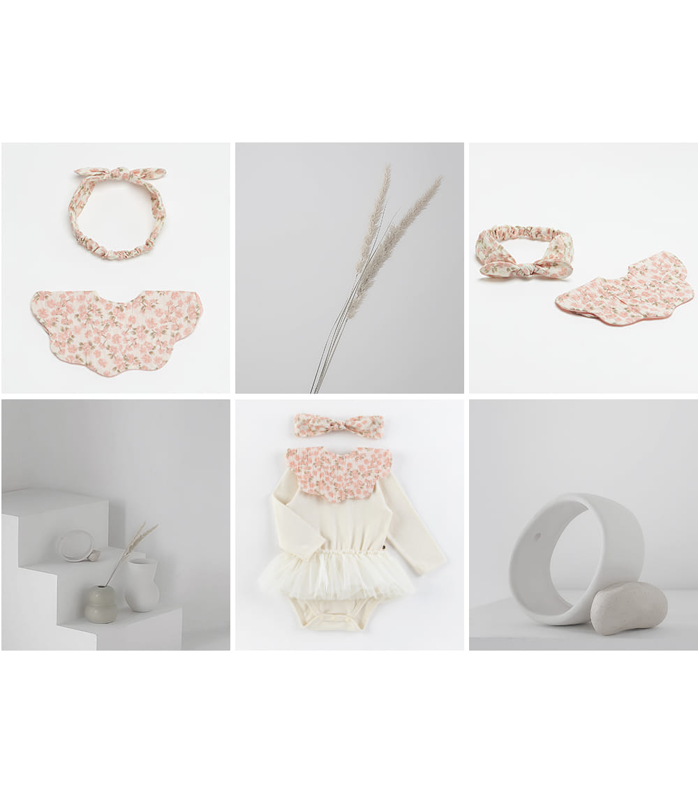 HAPPY PRINCE - Korean Children Fashion - #Kfashion4kids - Nancy Baby Bib Hairband Set - 5