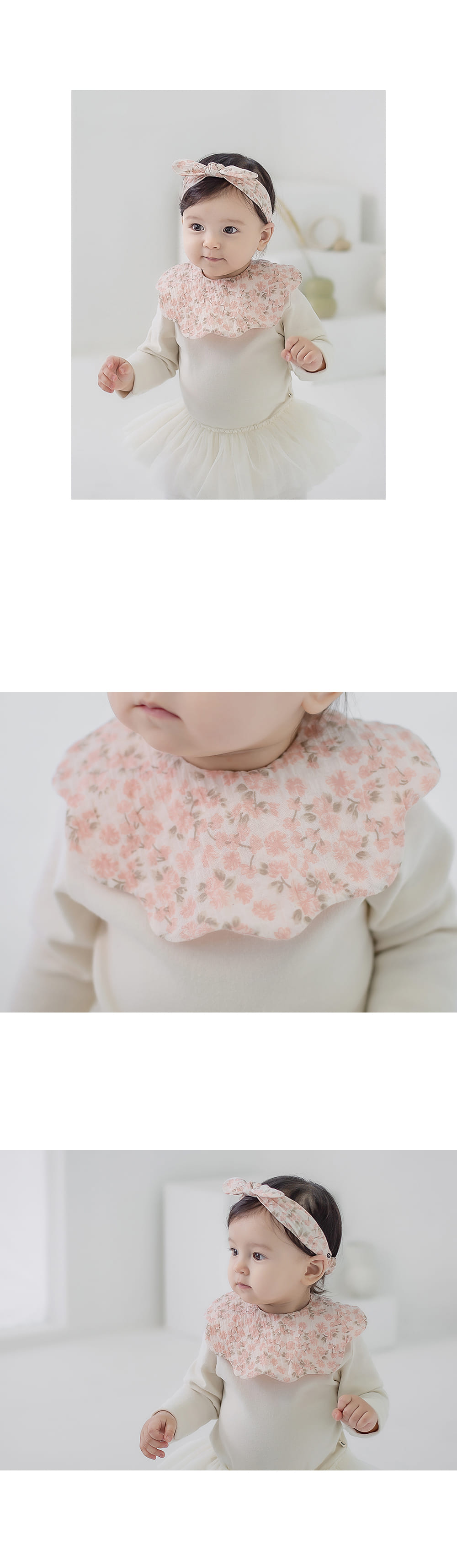 HAPPY PRINCE - Korean Children Fashion - #Kfashion4kids - Nancy Baby Bib Hairband Set - 6