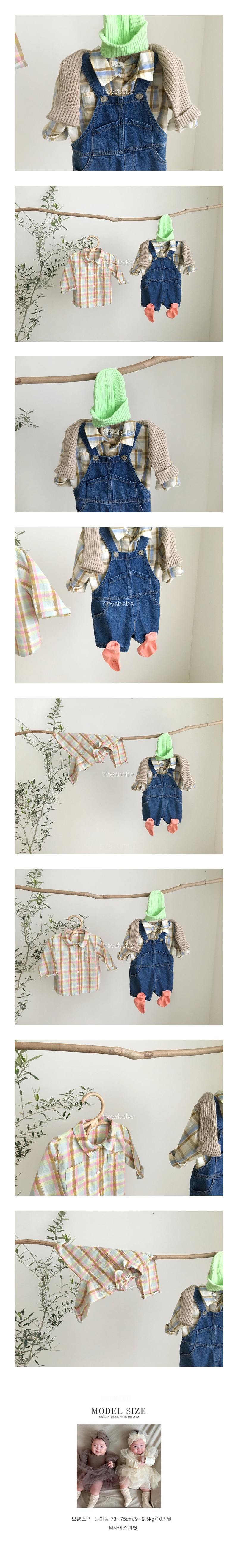 HI BYEBEBE - Korean Children Fashion - #Kfashion4kids - Bom Bom Check Shirt