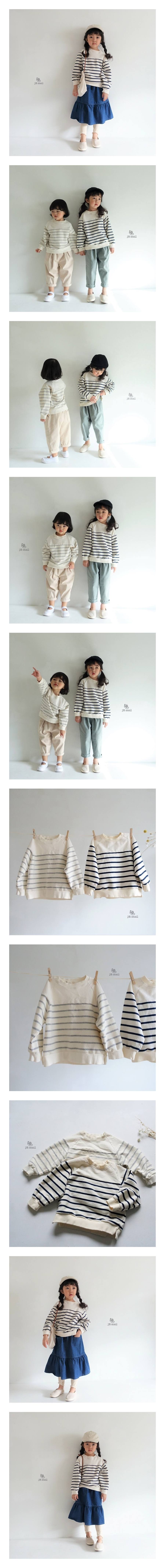 JM SNAIL - Korean Children Fashion - #Kfashion4kids - Stripes Slit Tee