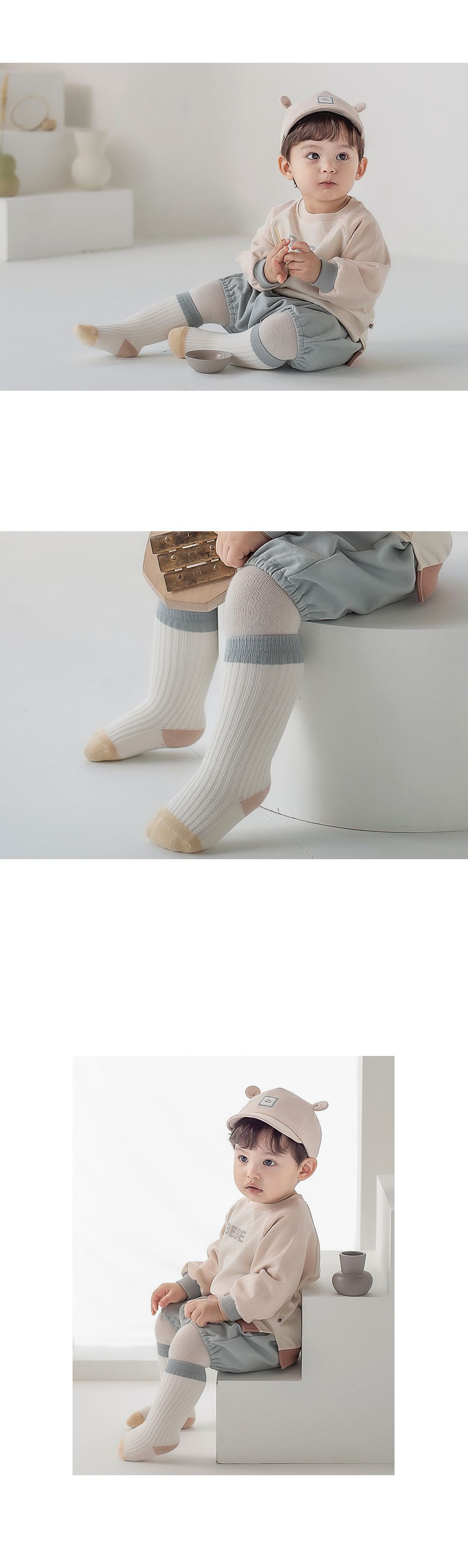 KIDS CLARA - Korean Children Fashion - #Kfashion4kids - Akii Baby Knee Socks [set of 5] - 4