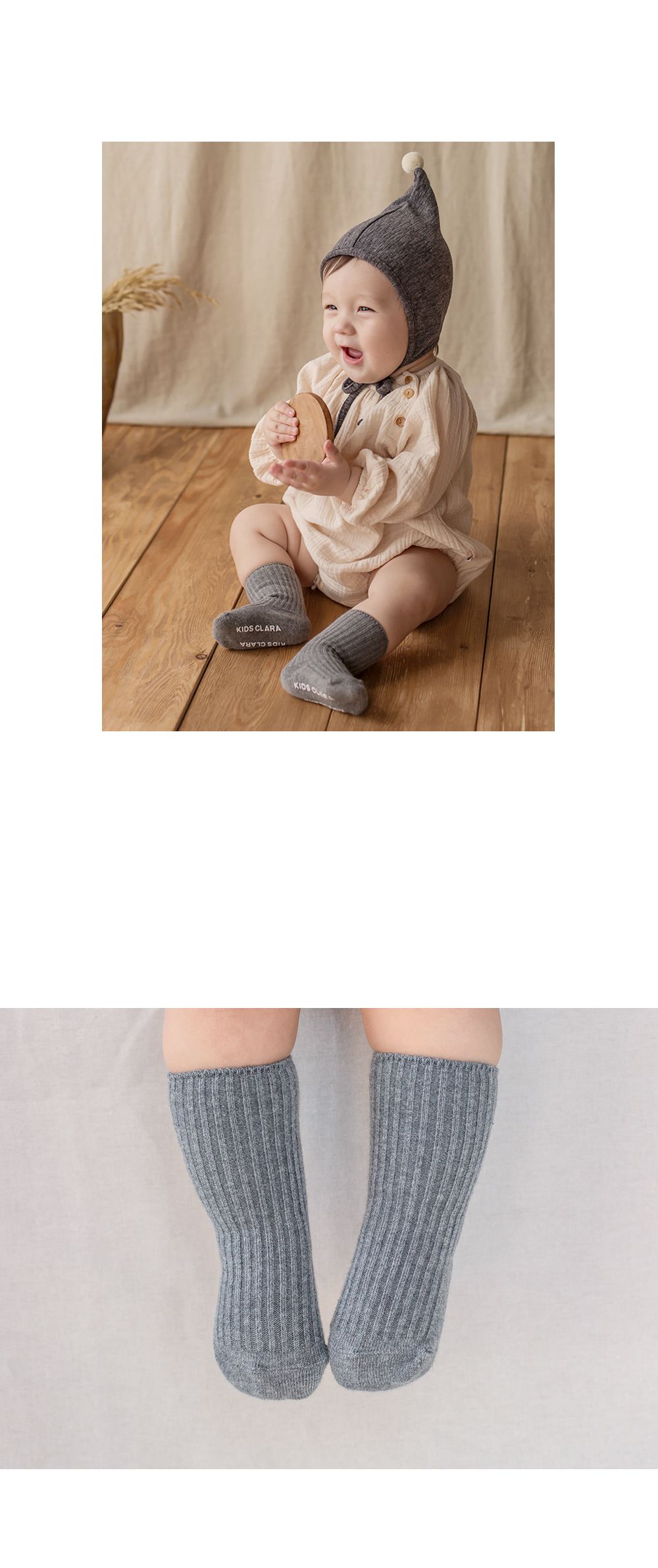 KIDS CLARA - Korean Children Fashion - #Kfashion4kids - Plain Rip Baby Socks [set of 5] - 7