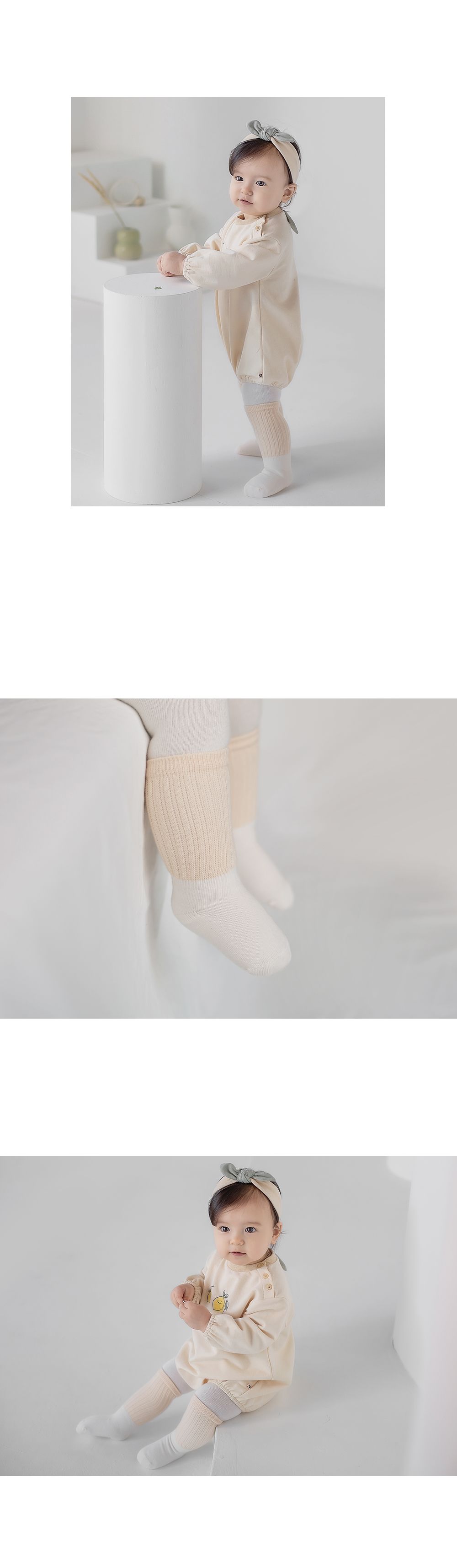 KIDS CLARA - Korean Children Fashion - #Kfashion4kids - Primo Warmer Baby Socks 2in1 [set of 5] - 6