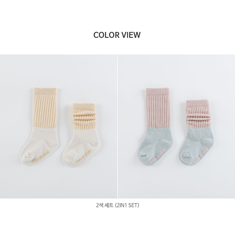KIDS CLARA - Korean Children Fashion - #Kfashion4kids - Primo Warmer Baby Socks 2in1 [set of 5] - 8