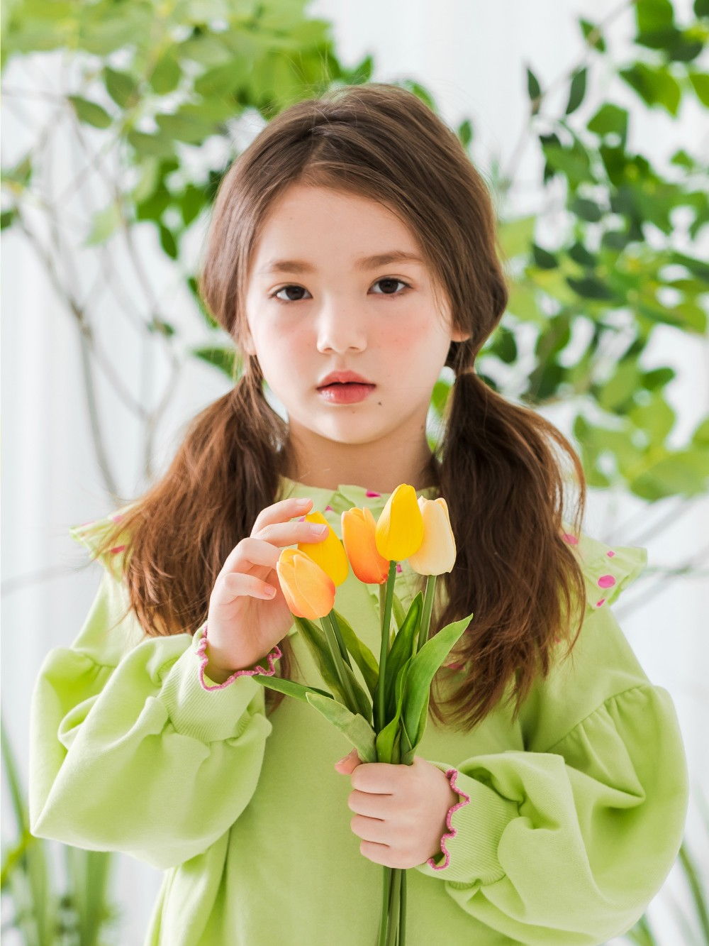 KOKOYARN - Korean Children Fashion - #Kfashion4kids - Dots Collar Sweatshirt