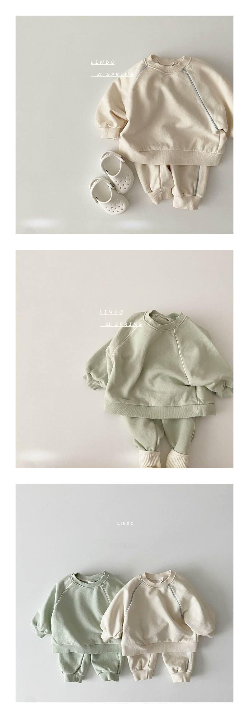 LINDO - Korean Children Fashion - #Kfashion4kids - Milk Top Bottom Set