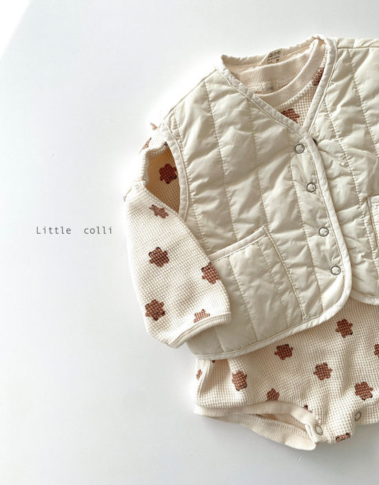 LITTLE COLLI - Korean Children Fashion - #Kfashion4kids - Waffle Bodysuit - 4