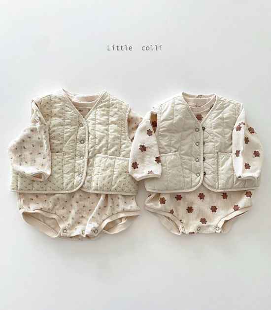 LITTLE COLLI - Korean Children Fashion - #Kfashion4kids - Waffle Bodysuit - 5