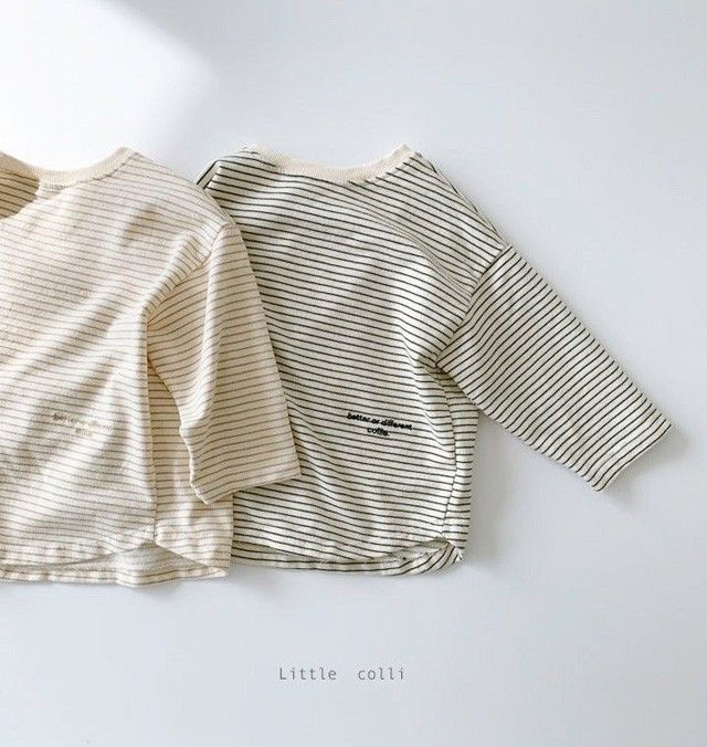 LITTLE COLLI - Korean Children Fashion - #Kfashion4kids - Mong Stripe Sweatshirt