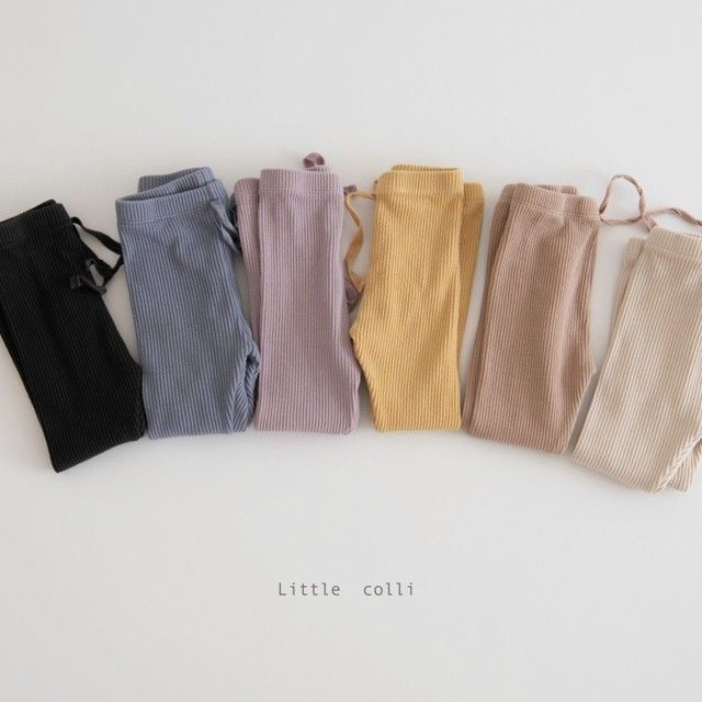 LITTLE COLLI - Korean Children Fashion - #Kfashion4kids - Spring Rib Leggings