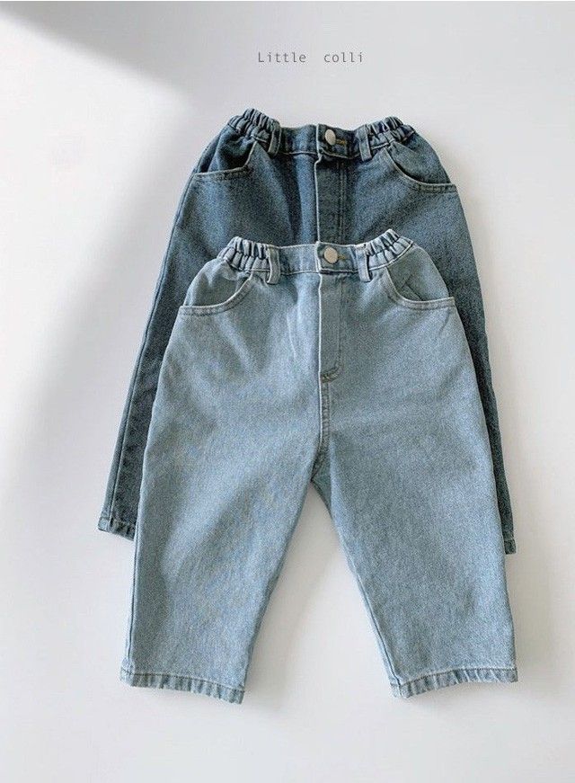 LITTLE COLLI - Korean Children Fashion - #Kfashion4kids - Coy Denim Pants