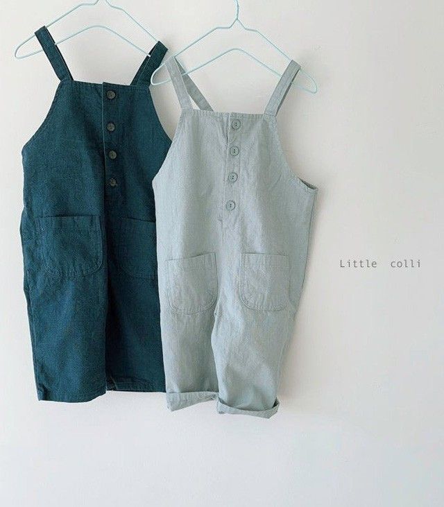 LITTLE COLLI - Korean Children Fashion - #Kfashion4kids - Linen Overalls