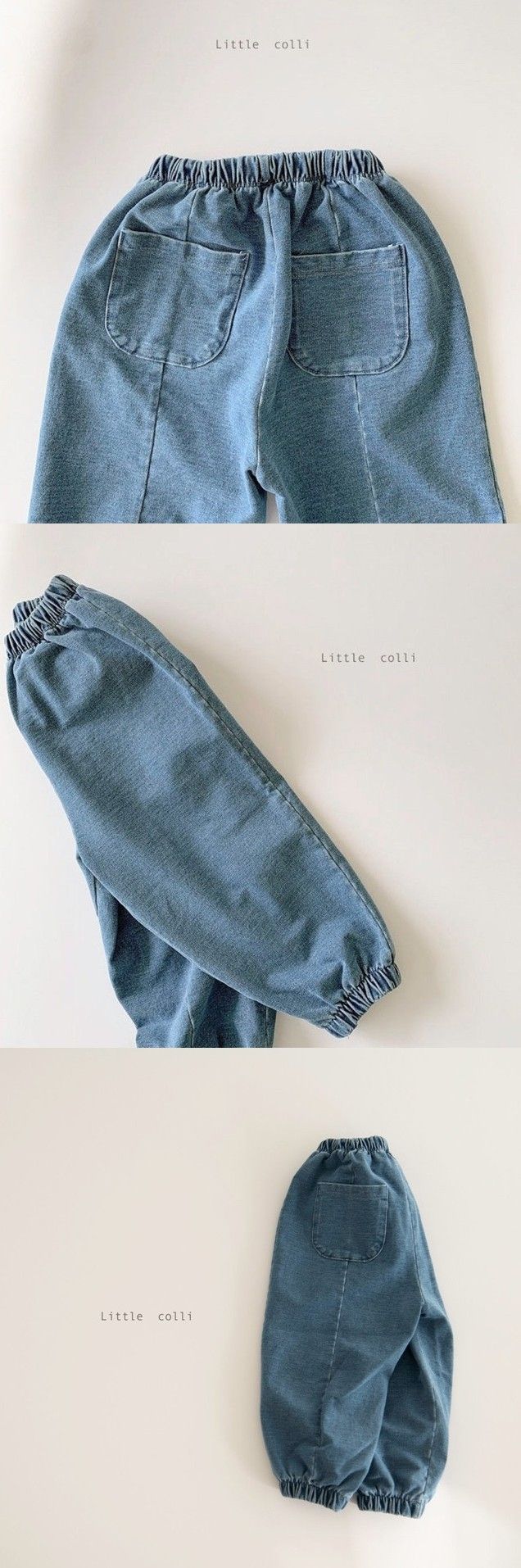 LITTLE COLLI - Korean Children Fashion - #Kfashion4kids - Denim Jogger Pants - 2