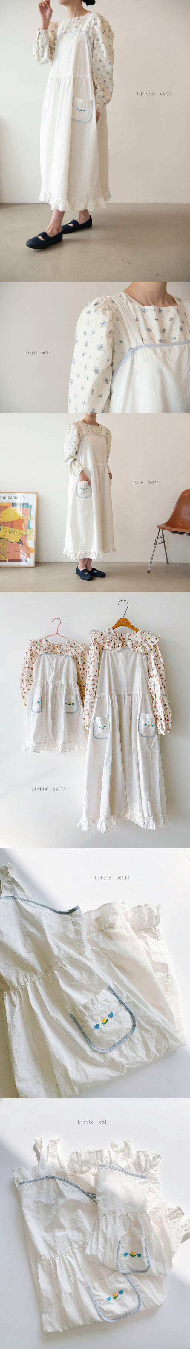 LITTLE COLLI - Korean Children Fashion - #Kfashion4kids - Mom Heart Apron One-piece - 2