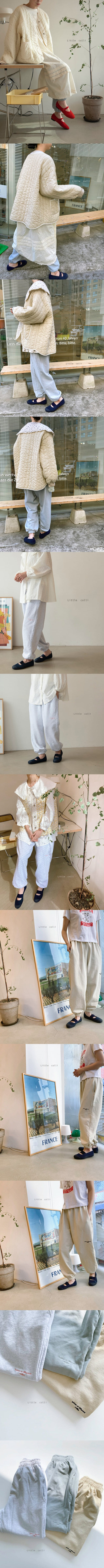 LITTLE COLLI - Korean Children Fashion - #Kfashion4kids - Mom Collar Jogger Pants - 2