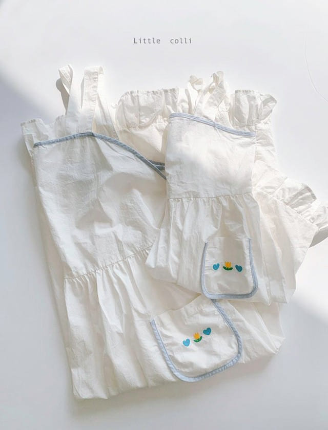 LITTLE COLLI - Korean Children Fashion - #Kfashion4kids - Heart Apron One-piece