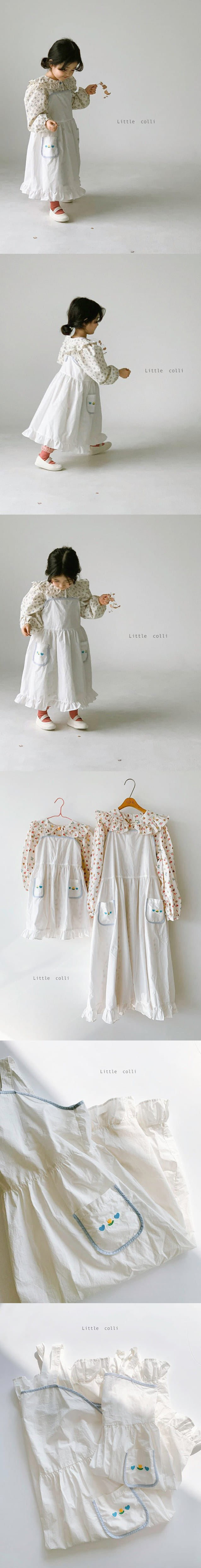 LITTLE COLLI - Korean Children Fashion - #Kfashion4kids - Heart Apron One-piece - 2