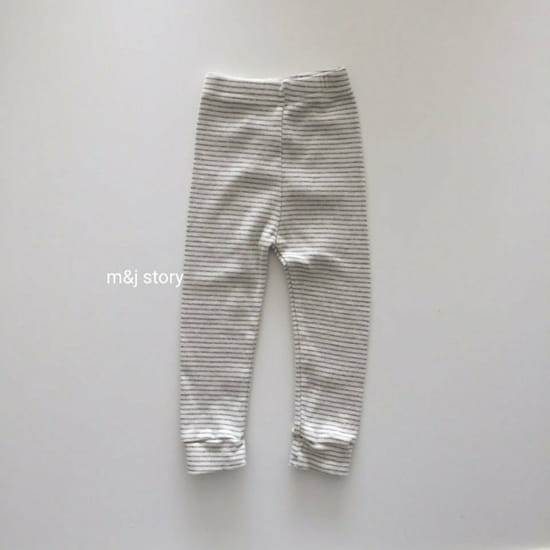 M & J STORY - Korean Children Fashion - #Kfashion4kids - Stripes Leggings - 3