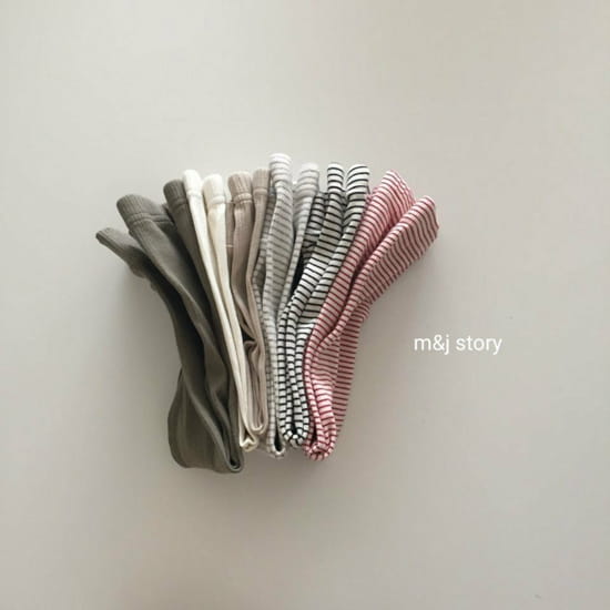 M & J STORY - Korean Children Fashion - #Kfashion4kids - Stripes Leggings - 4